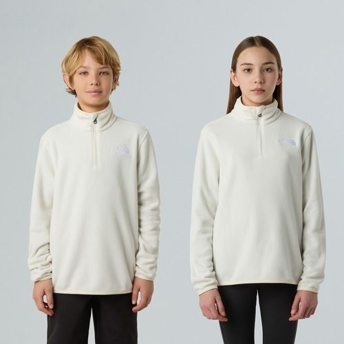 Gyermek polár pulóver The North Face Teen Glacier 1/4 Zip wine dune
