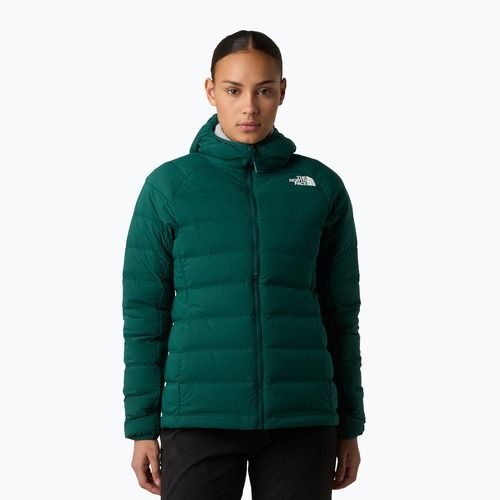 Női pehelykabát The North Face Abseil Stretch Down Hoodie vadász zöld
