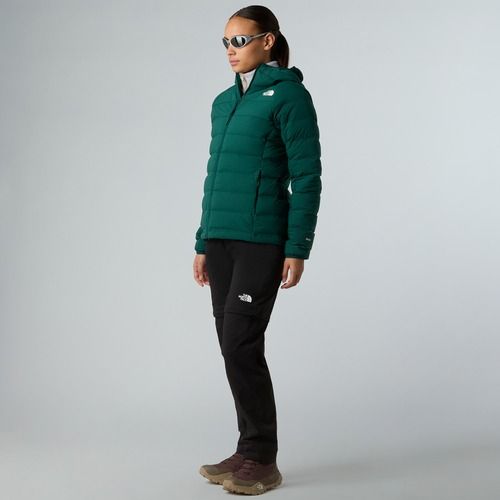 Női pehelykabát The North Face Abseil Stretch Down Hoodie vadász zöld