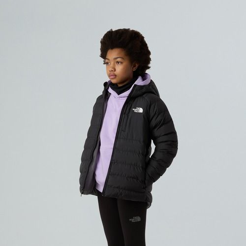 Gyerek The North Face Perrito Reversible kapucnis pehelydzseki fekete/füstös gyöngy