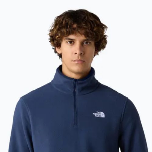 Férfi gyapjú pulóver The North Face Glacier Fleece 1/4 Zip csúcs navy