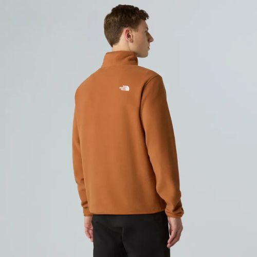 Férfi fleece pulóver The North Face Glacier Fleece 1/4 Zip égett umbra színben