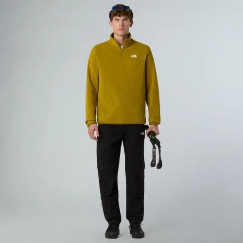 Férfi The North Face Glacier Fleece 1/4 Zip mély dijoni melegítőfelső