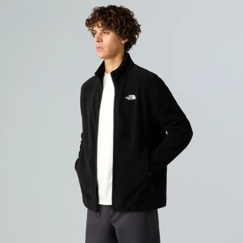 Férfi gyapjú pulóver The North Face Glacier Fleece fekete