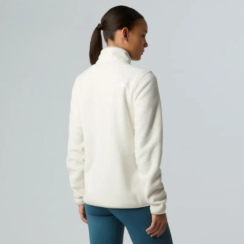 Női gyapjú pulóver The North Face Glacier Fleece 1/4 Zip fehér dune