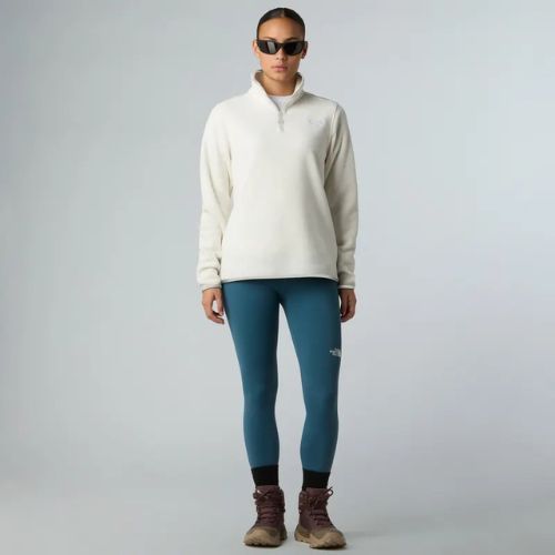 Női gyapjú pulóver The North Face Glacier Fleece 1/4 Zip fehér dune