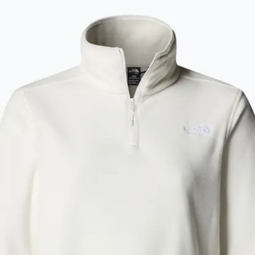 Női gyapjú pulóver The North Face Glacier Fleece 1/4 Zip fehér dune