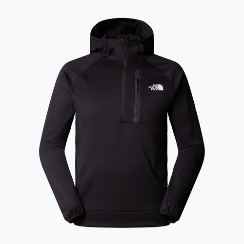 Férfi pulóver The North Face Mountain Athletics Fleece kapucnis 1/4 cipzár fekete