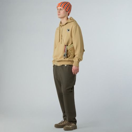 Férfi pulóver The North Face Mountain Logo Relaxed kapucnis khaki stone