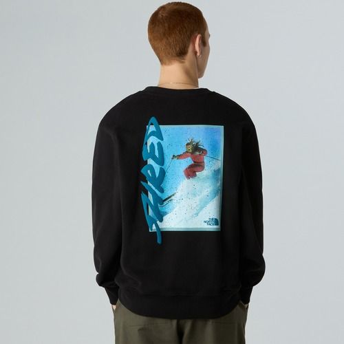 Férfi pulóver The North Face NSE Slopes Relaxed Crew graphite black
