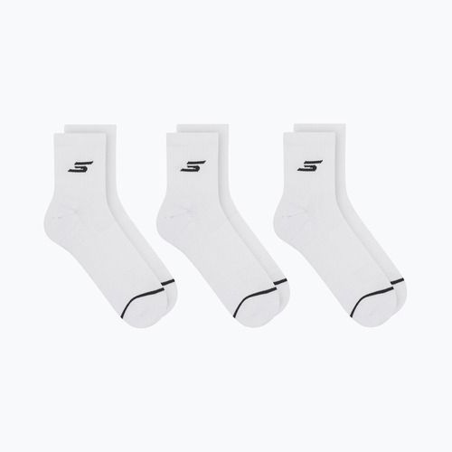 Férfi zoknik SKECHERS 1/2 Terry Qtr Crew 3 pár white traditional