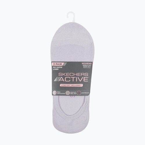 Női zoknik SKECHERS Non Terry No Show Liner 3 pár purple