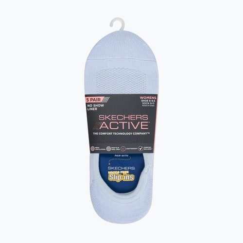 Női zokni SKECHERS Non Terry No Show Liner 3 pár blue/green