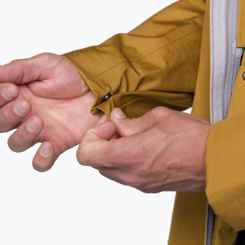 Férfi esőkabát Salewa Fanes 3L Ptx Hemp 2/1 Parka golden brown int.7020