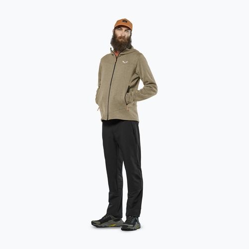 Férfi túra pulóver Salewa Puez Rocca Polarlite Hood quicksand