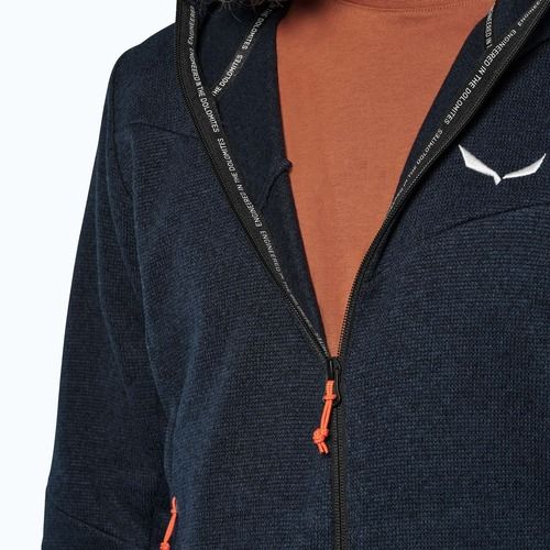 Férfi polárpulóver Salewa Puez Rocca Polarlite Hood navy blazer