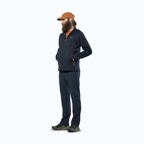 Férfi polárpulóver Salewa Puez Rocca Polarlite Hood navy blazer