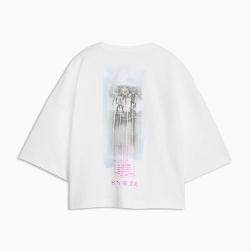 Női edzőpóló PUMA Hyrox Cropped Lifestyle Tee fehér