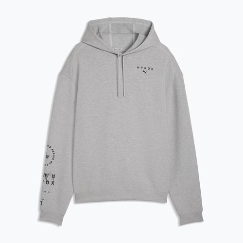 Férfi edzőpulóver PUMA x HYROX Cloudspun kapucnis pulóver szürke