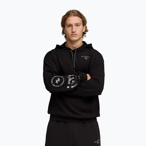 Férfi edzőpulóver PUMA x HYROX Cloudspun kapucnis fekete