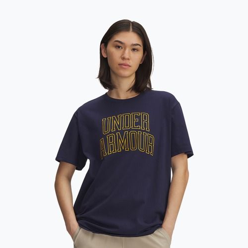 Női edzőpóló Under Armour Rival Campus midnight navy/arany liga