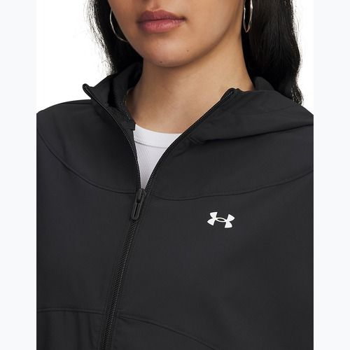 Női dzseki Under Armour Rival Woven Hoody black/black/white