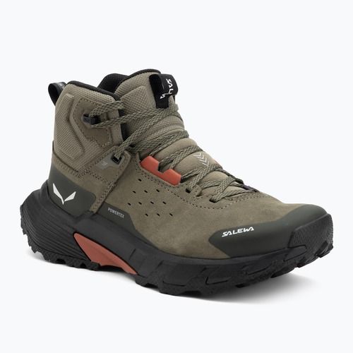 Női középmagas szárú túracipő Salewa Pedroc 2 Leather Mid PTX faded green/dark olive