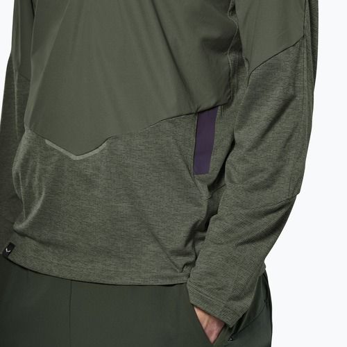 Férfi hosszú ujjú póló Salewa Pedroc Dry Wind Half Zip Tee faded green