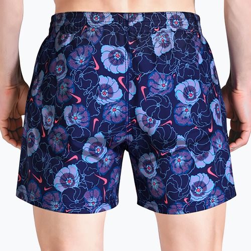 Férfi fürdőnadrág Nike Multi Poppy Print 5" Volley midnight navy