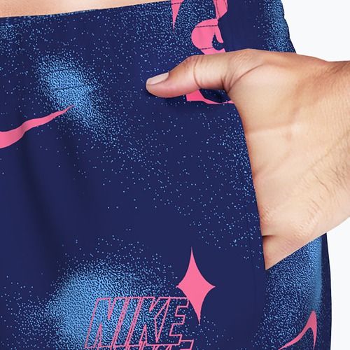 Férfi fürdőshort Nike Multi Print 7" Volley midnight navy