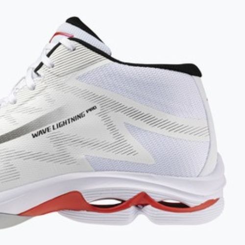 Röplabda cipő Mizuno Wave Lightning Pro Mid white/black/fiery red