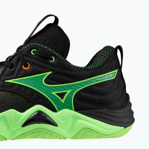 Mizuno Wave Momentum Elite röplabdacipő black/glowing apple/mandarin orange