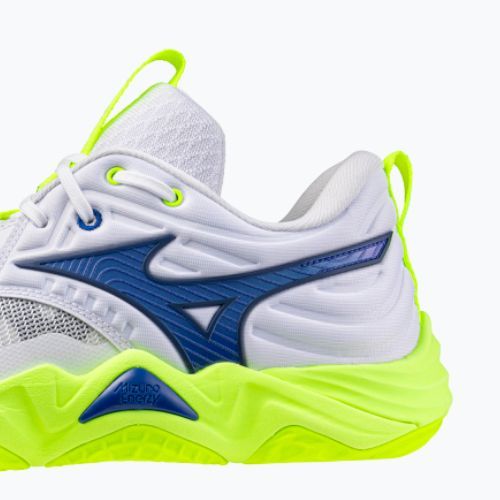 Röplabdacipő Mizuno Wave Momentum Elite white/lightning yellow/dazzling blue