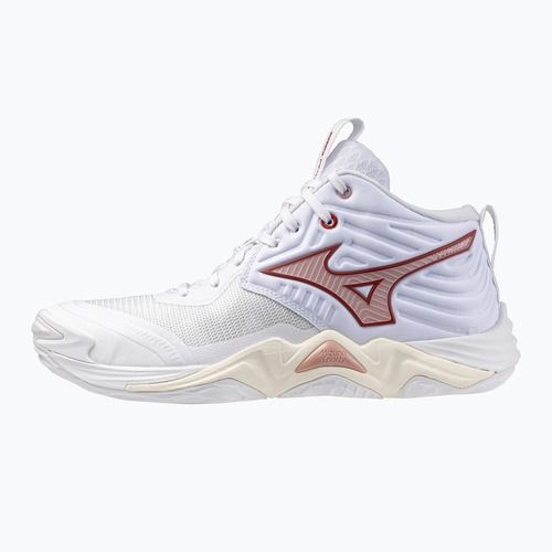 Női röplabdacipő  Mizuno Wave Momentum Elite Mid White/Rose Elegance/Lava Falls
