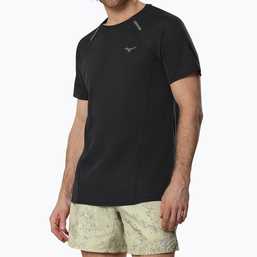 Férfi futópóló Mizuno Active DryAeroFlow Tee black