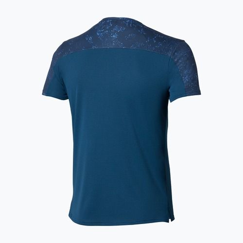 Férfi futópóló Mizuno Active DryAeroFlow Graphic estate blue