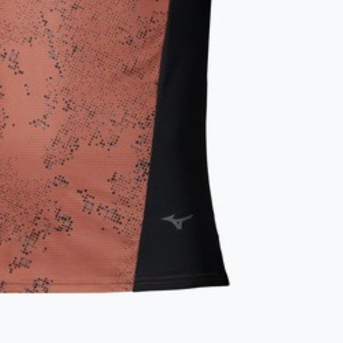 Férfi futópóló  Mizuno Active DryAeroFlow Graphic copper brown