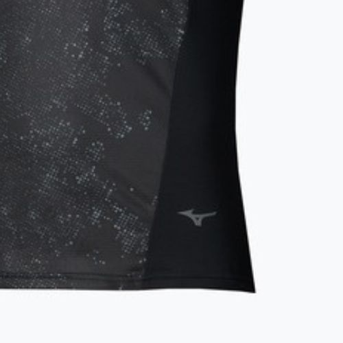 Férfi futópóló  Mizuno Active DryAeroFlow Graphic black/gray