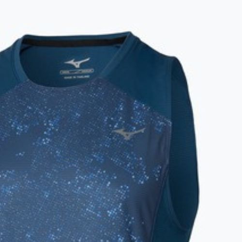 Férfi futópóló Mizuno Active DryAeroFlow Graphic Tank Top estate blue