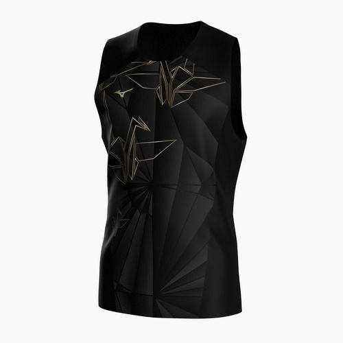 Férfi futópóló Mizuno Active DryAeroFlow Graphic Tank Top tan/orange
