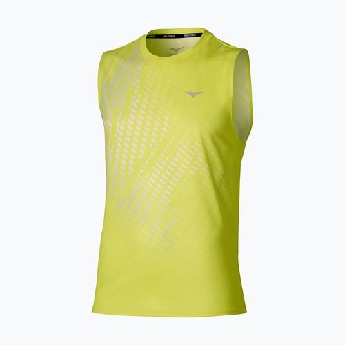 Férfi ujjatlan futópóló Mizuno Core Graphic lightning yellow