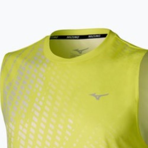 Férfi ujjatlan futópóló Mizuno Core Graphic lightning yellow