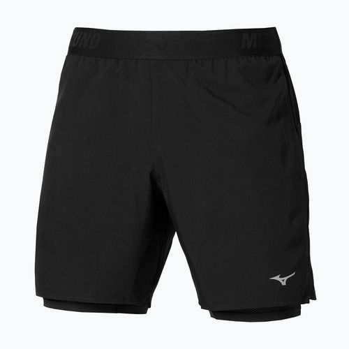 Férfi futó rövidnadrág Mizuno Core 7.5 Inches 2in1 black