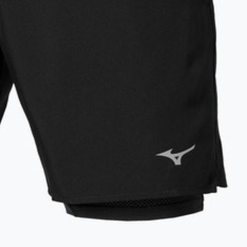 Férfi futó rövidnadrág Mizuno Core 7.5 Inches 2in1 black