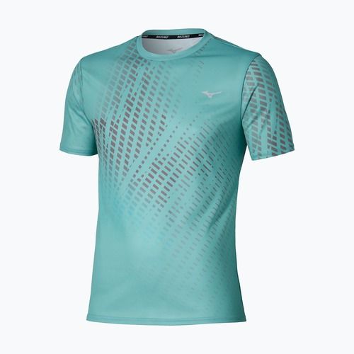 Férfi futópóló Mizuno Core Graphic Tee aquifer
