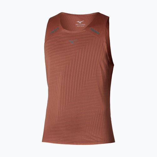 Férfi futópóló Mizuno Tech Light Tank copper brown