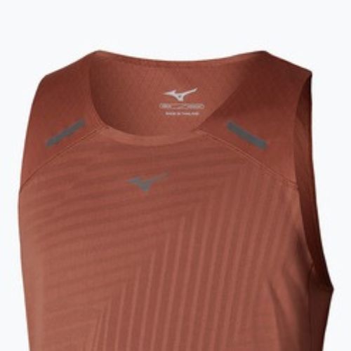 Férfi futópóló Mizuno Tech Light Tank copper brown