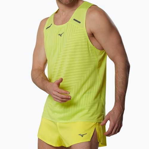 Férfi futópóló Mizuno Tech Light Tank lightning yellow