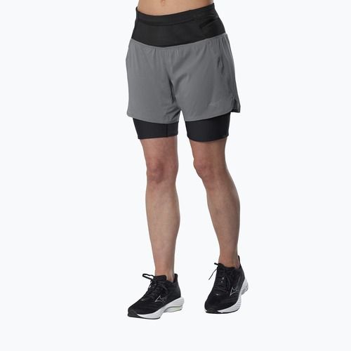 Női futóshort Mizuno Trail Multipocket 2in1 lava smoke