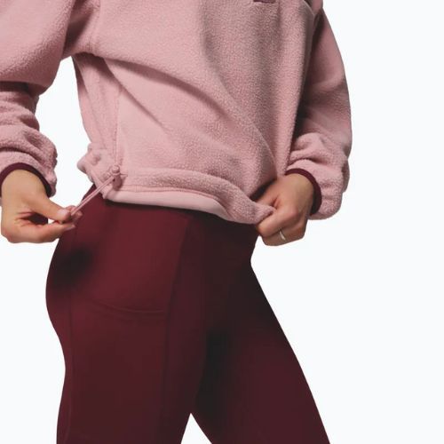 Női polár pulóver Columbia Helvetia II Cropped Half Snap Fleece eraser pink/fig/rich wine